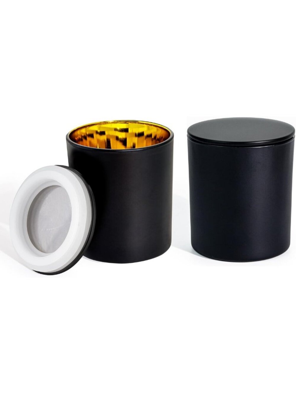 Luxury Candle Making Jars - 12PCS Electroplated Gold Interior Containers with